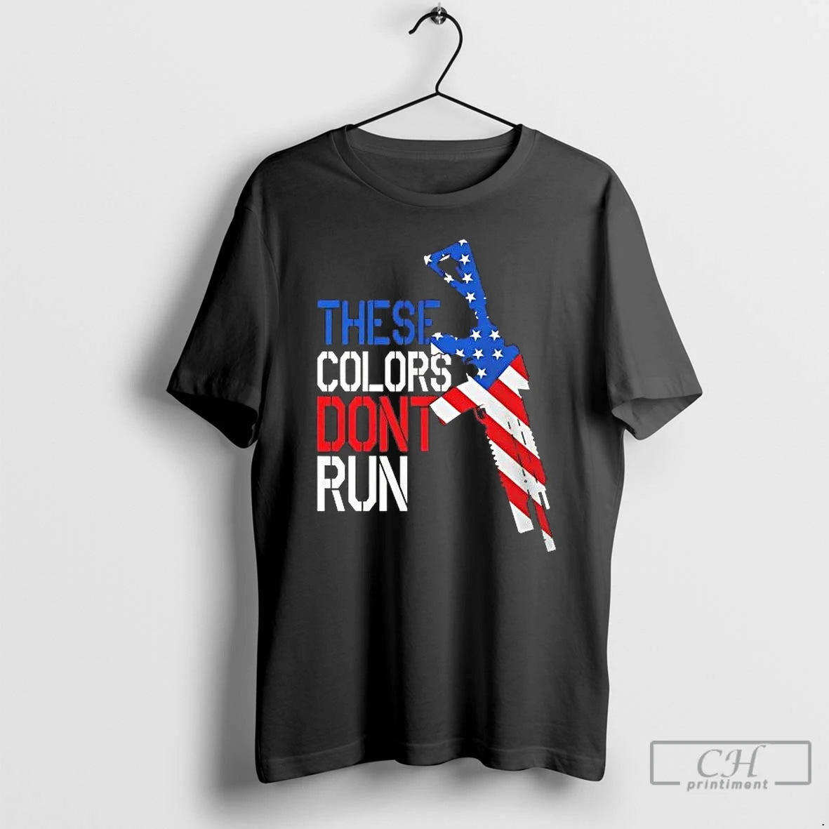 Classic American Flag Rifle These Colors Dont Run T-Shirts, Hoodie, Sweatshirt | InkRitualCo.com