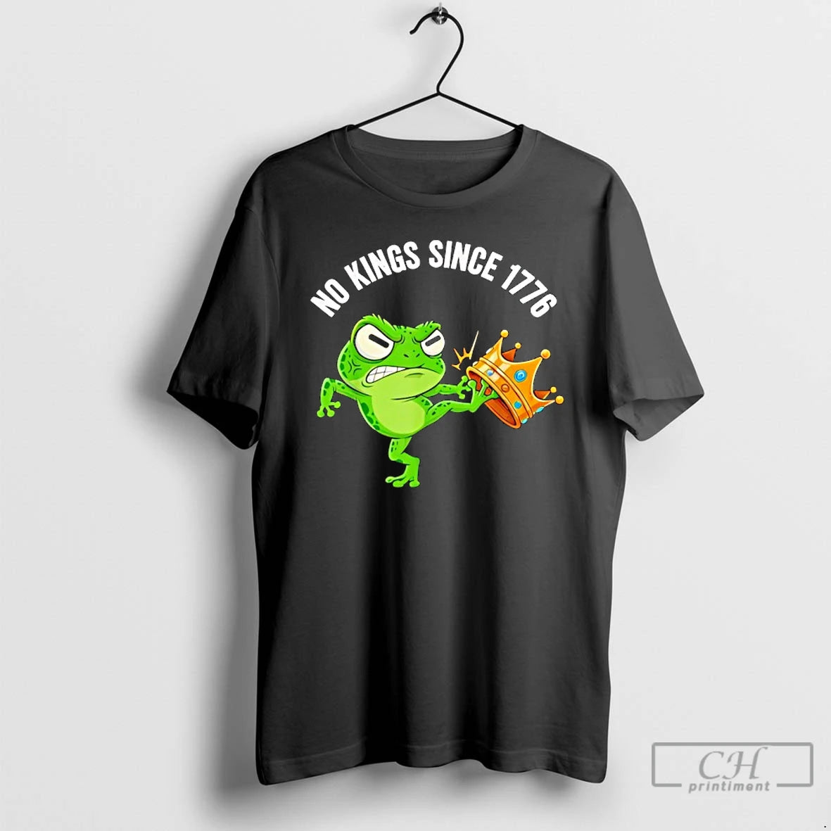Classic Angry Frog No Kings Since 1776 Funny America T Shirts Hoodie, Sweatshirt | InkRitualCo.com