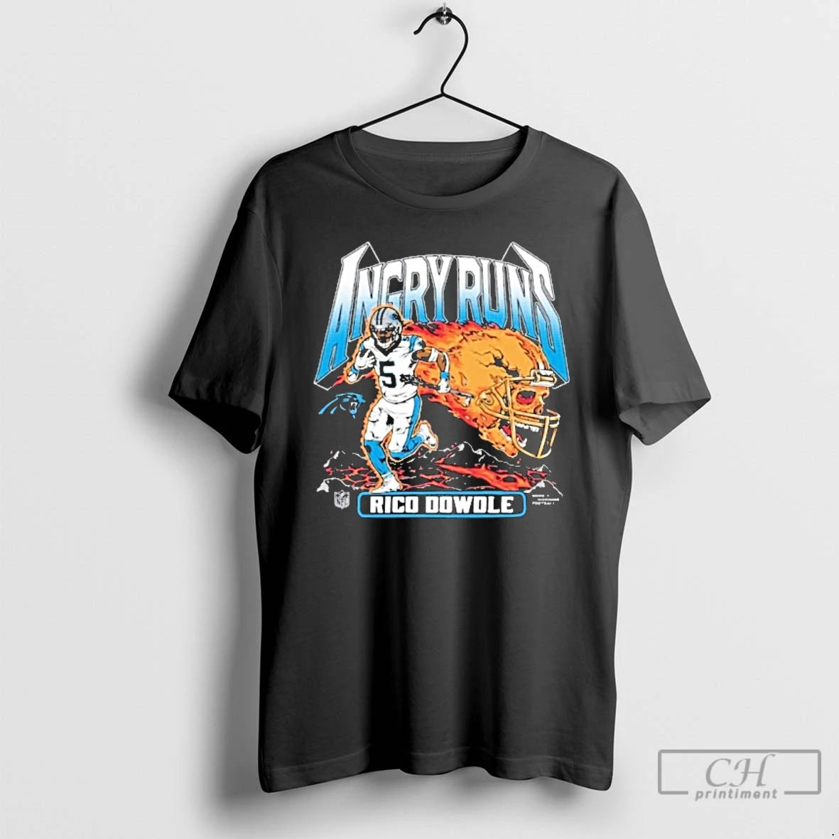 Classic Angry Runs 2025 Panthers Rico Dowdle T Shirts Hoodie, Sweatshirt | InkRitualCo.com