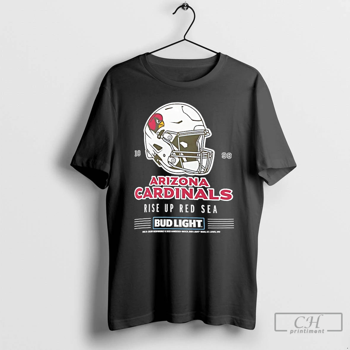 Classic Arizona Cardinals Bud Light 1898 Rise Up Red Sea Football Helmet T Shirts Hoodie, Sweatshirt | InkRitualCo.com