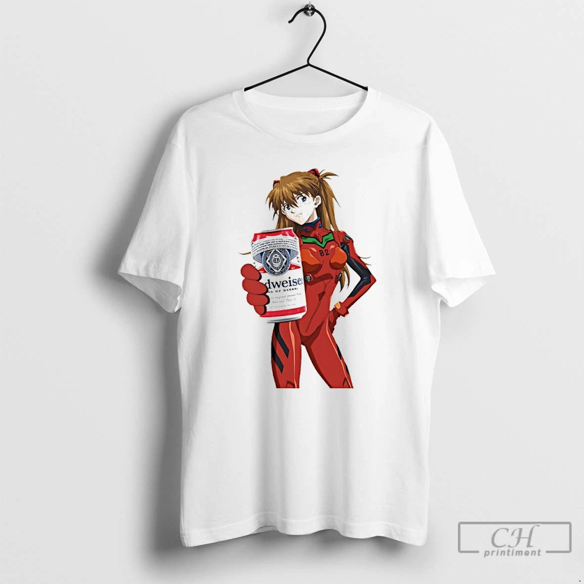 Classic Asuka Langley Soryu X Budweiser T-Shirts, Hoodie, Sweatshirt | InkRitualCo.com