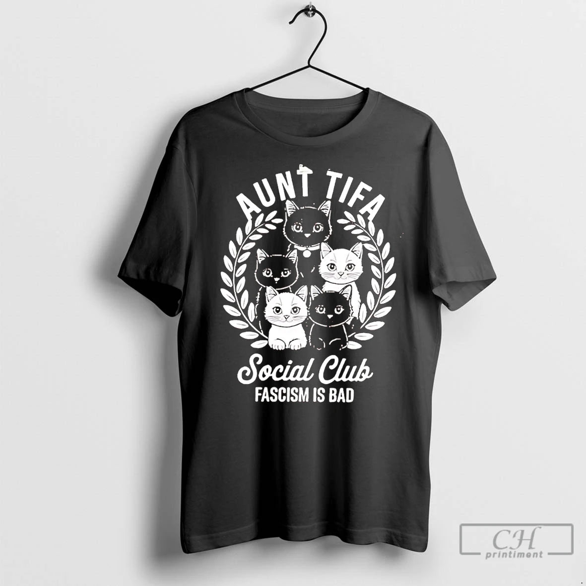 Classic Aunt Tifa Cats Social Club Fascism Is Bad T-Shirts, Hoodie, Sweatshirt | InkRitualCo.com