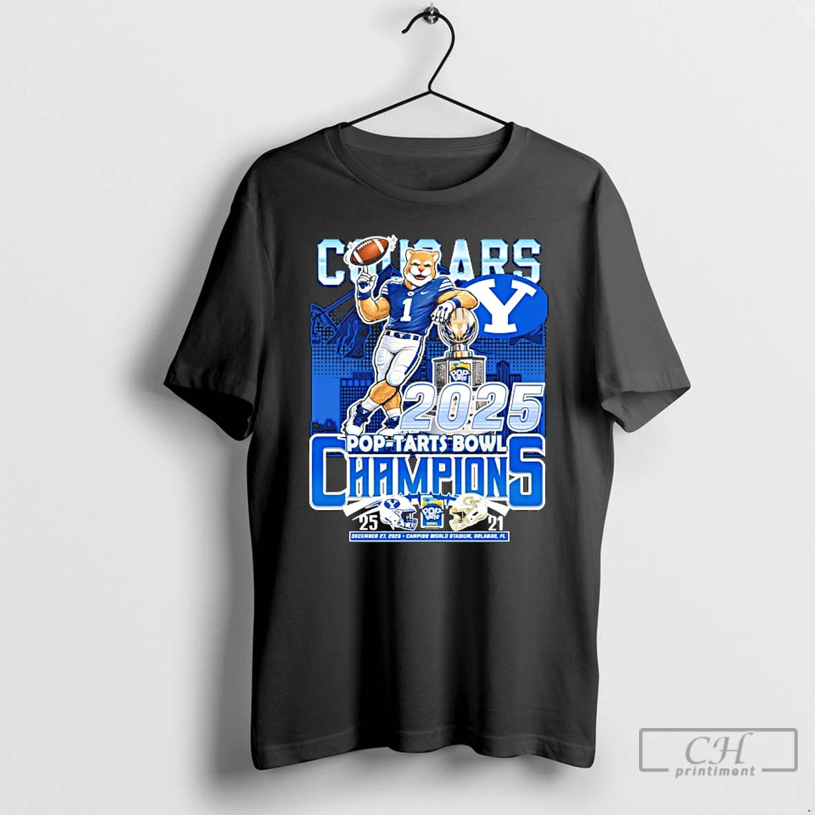 Classic Byu Cougars Beat Georgia Tech Yellow Jackets Football Champions At Pop Tarts Bowl 2025 T-Shirts, Hoodie, Sweatshirt