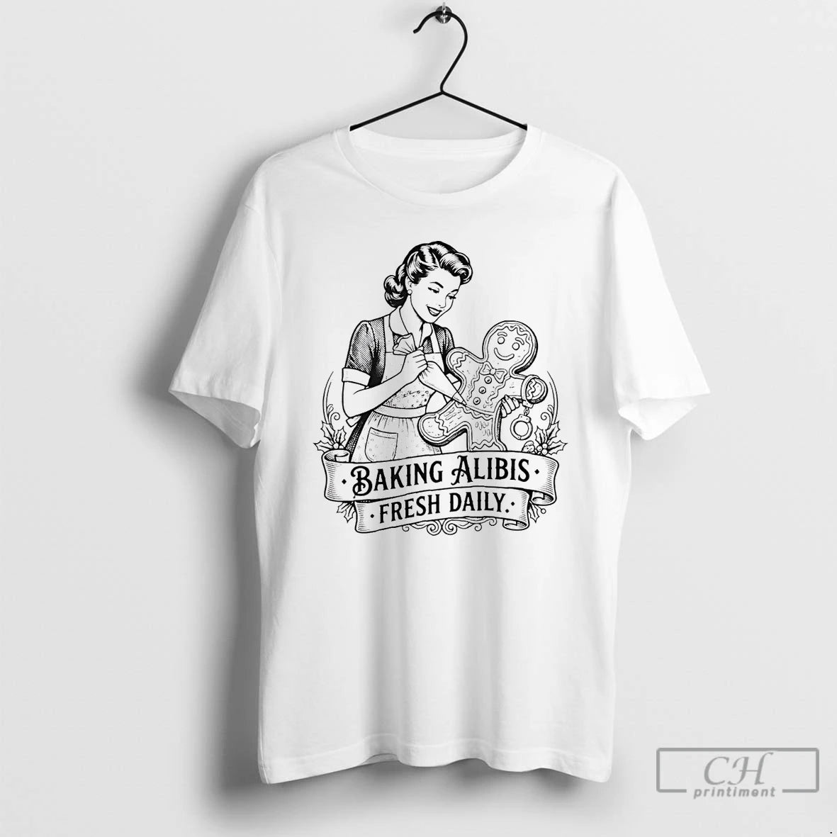 Classic Baking Alibis Gingerbread Fresh Daily Christmas T-Shirts, Hoodie, Sweatshirt | InkRitualCo.com