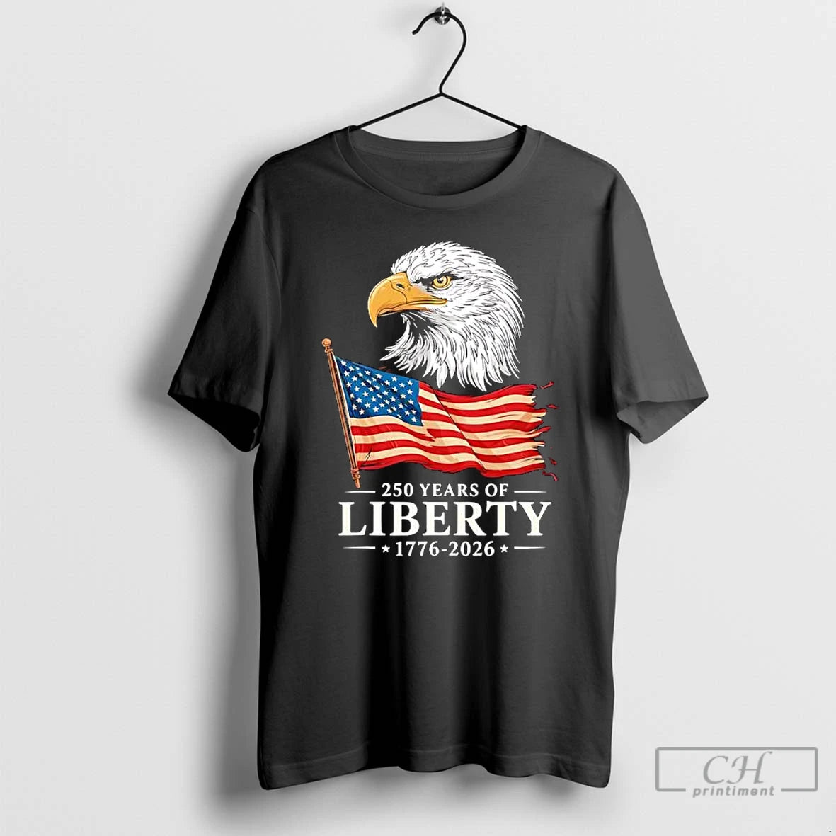 Classic Bald Eagle And American Flag 250 Years Of Liberty 1776 2026 Graphic T Shirts Hoodie, Sweatshirt | InkRitualCo.com