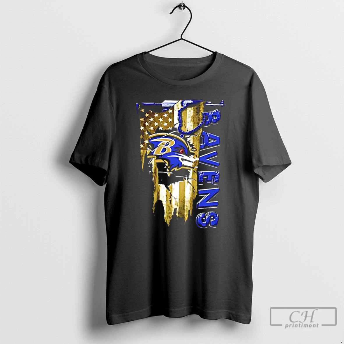 Classic Baltimore Ravens Football Battle Shattered Usa Flag Rip Design T-Shirts, Hoodie, Sweatshirt | InkRitualCo.com