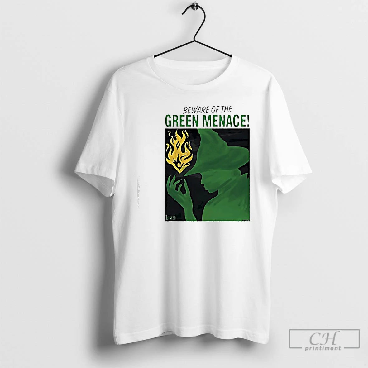 Classic Beware Of The Green Menace Elphaba Wicked Circle T-Shirts, Hoodie, Sweatshirt | InkRitualCo.com
