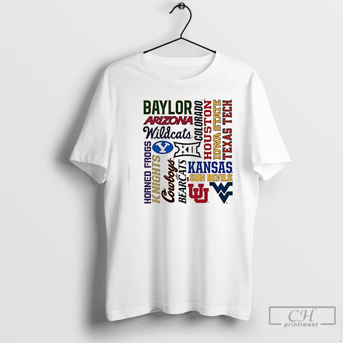 Classic Big 12 Team Wordmarks Logo T-Shirts, Hoodie, Sweatshirt | InkRitualCo.com