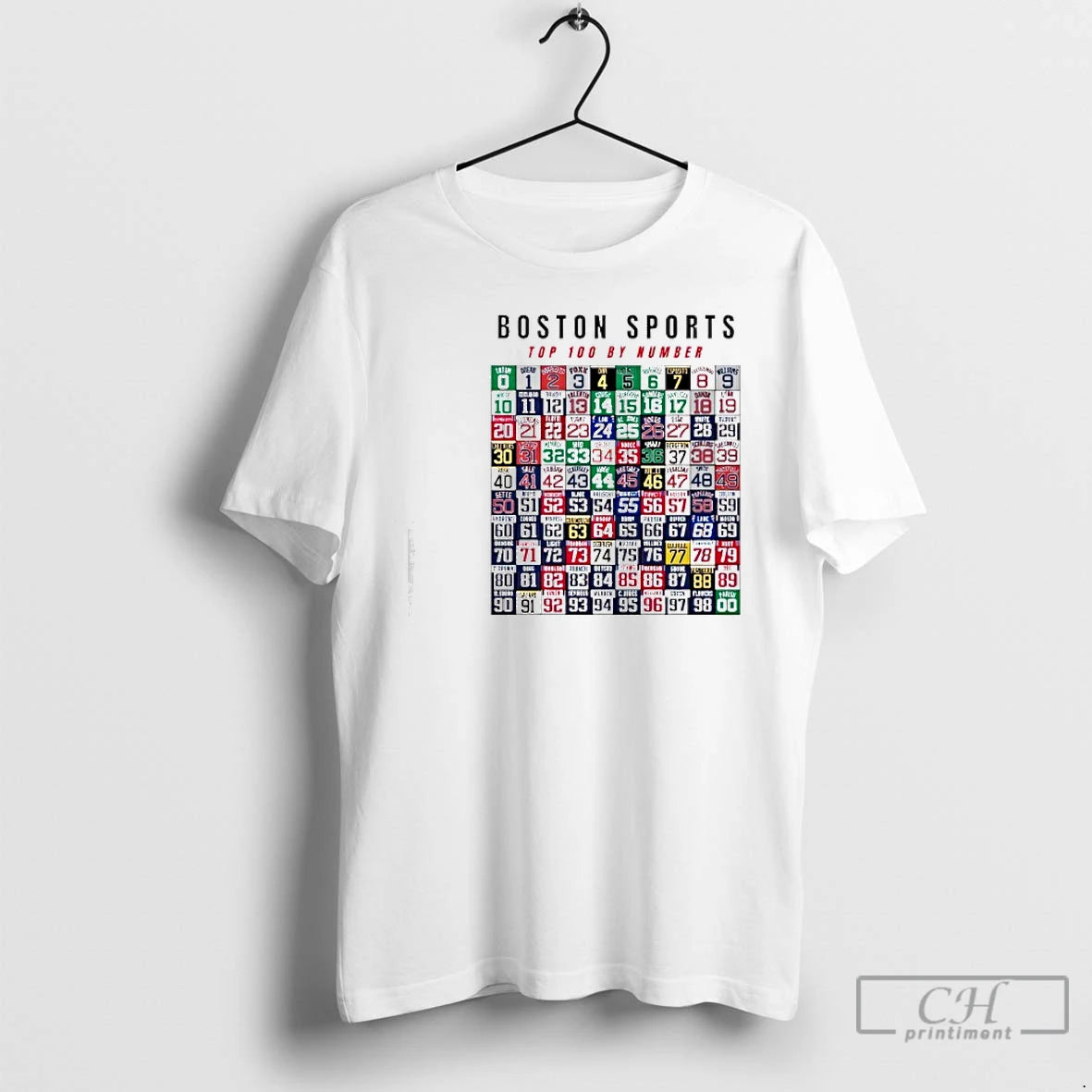 Classic Boston Sports Top 100 By The Numbers T-Shirts, Hoodie, Sweatshirt | InkRitualCo.com