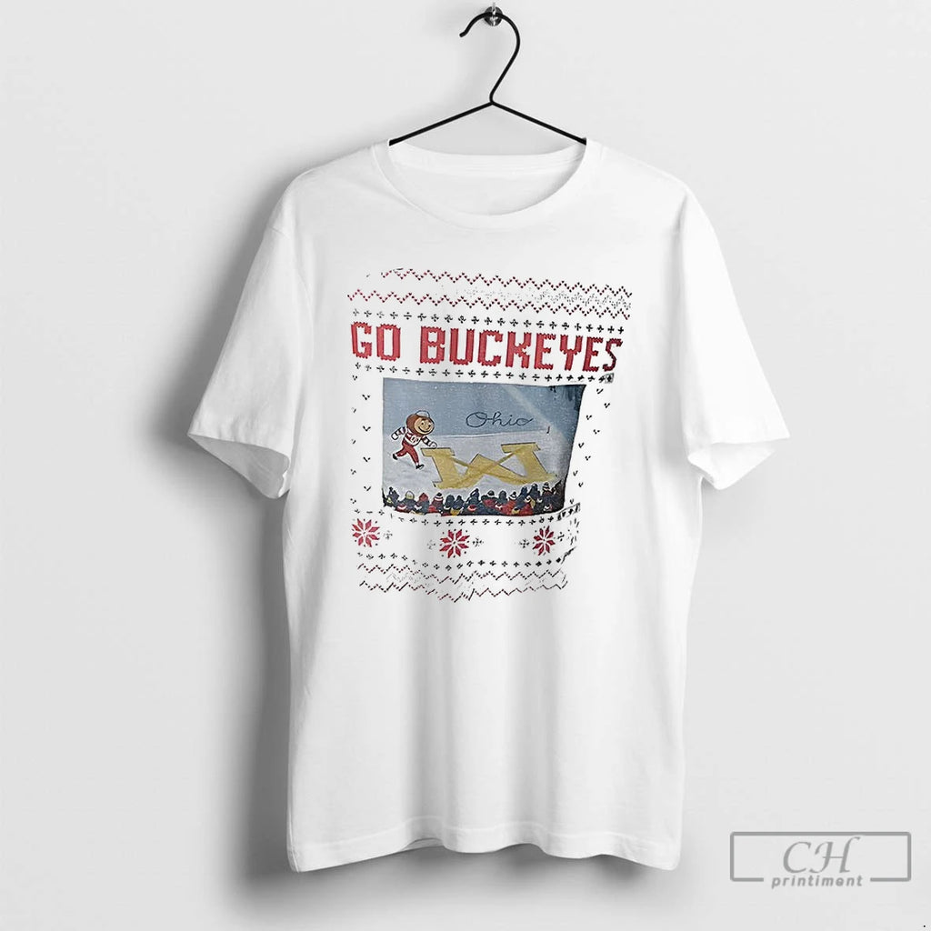 Classic Brutus Buckeye Ohio Snow Brutus Crosses Out Michigan Cartoon T-Shirts, Hoodie, Sweatshirt | InkRitualCo.com