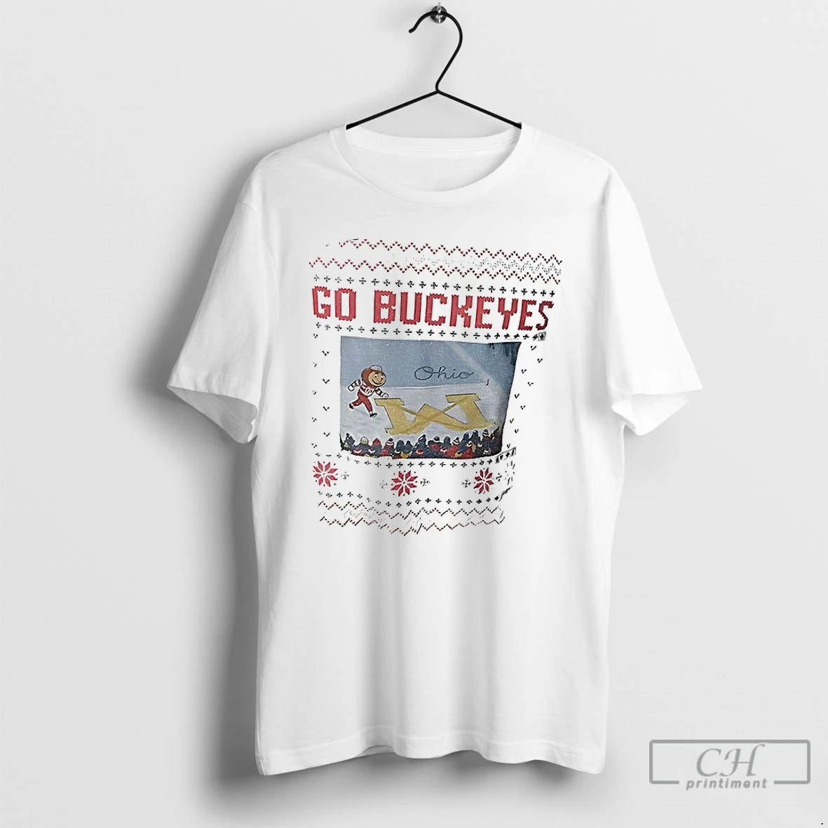 Classic Brutus Buckeye Ohio Snow Brutus Crosses Out Michigan Cartoon T-Shirts, Hoodie, Sweatshirt | InkRitualCo.com