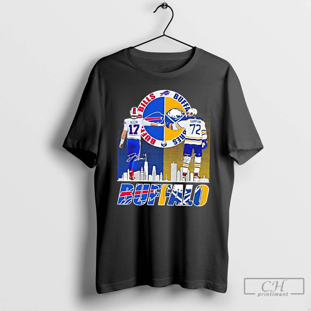Classic Buffalo City Sports Allen Bills X Thompson Sabres Skyline T-Shirts, Hoodie, Sweatshirt | InkRitualCo.com