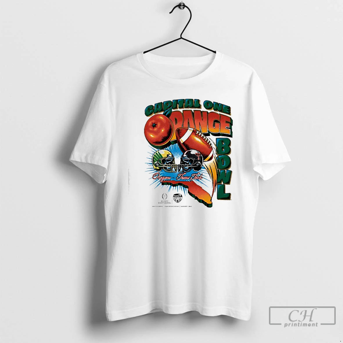 Classic Capital One Orange Bowl 2026 Oregon Vs Texas Tech Vintage Matchup T Shirts Sweater Hoodie, Sweatshirt