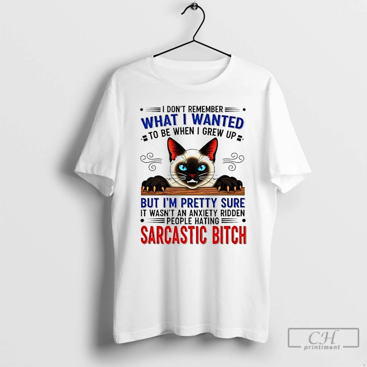 Classic Cat I Dont Remember What I Wanted To Be I Grew Up Sarcastic Bitch T-Shirts, Hoodie, Sweatshirt | InkRitualCo.com