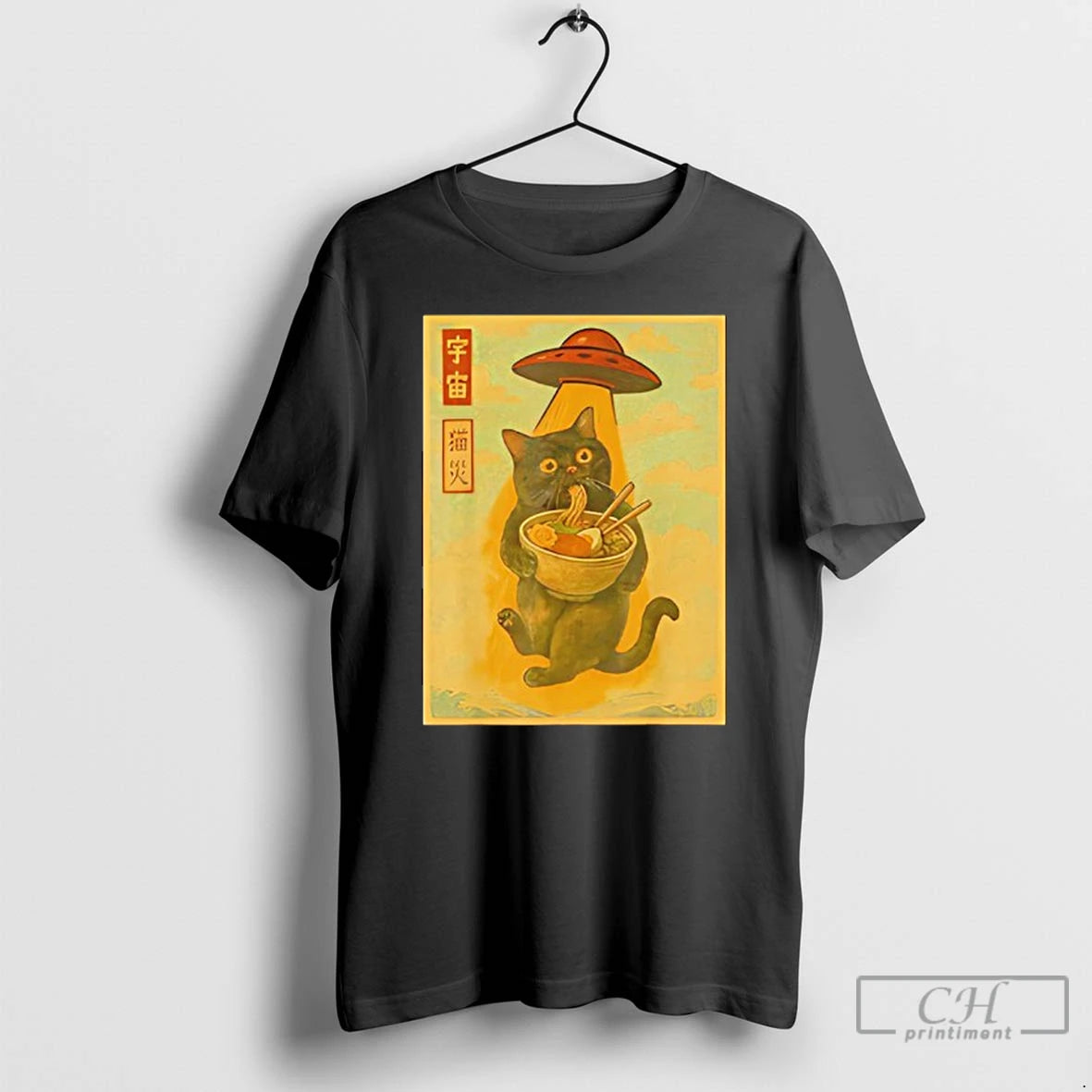 Classic Cat Ramen Ufo Japanese Anime T-Shirts, Hoodie, Sweatshirt | InkRitualCo.com