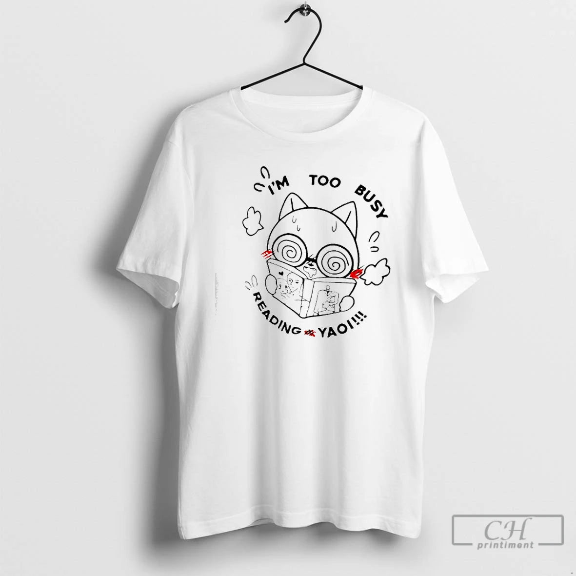 Classic Cat Im Too Busy Reading Yaoi T-Shirts, Hoodie, Sweatshirt | InkRitualCo.com