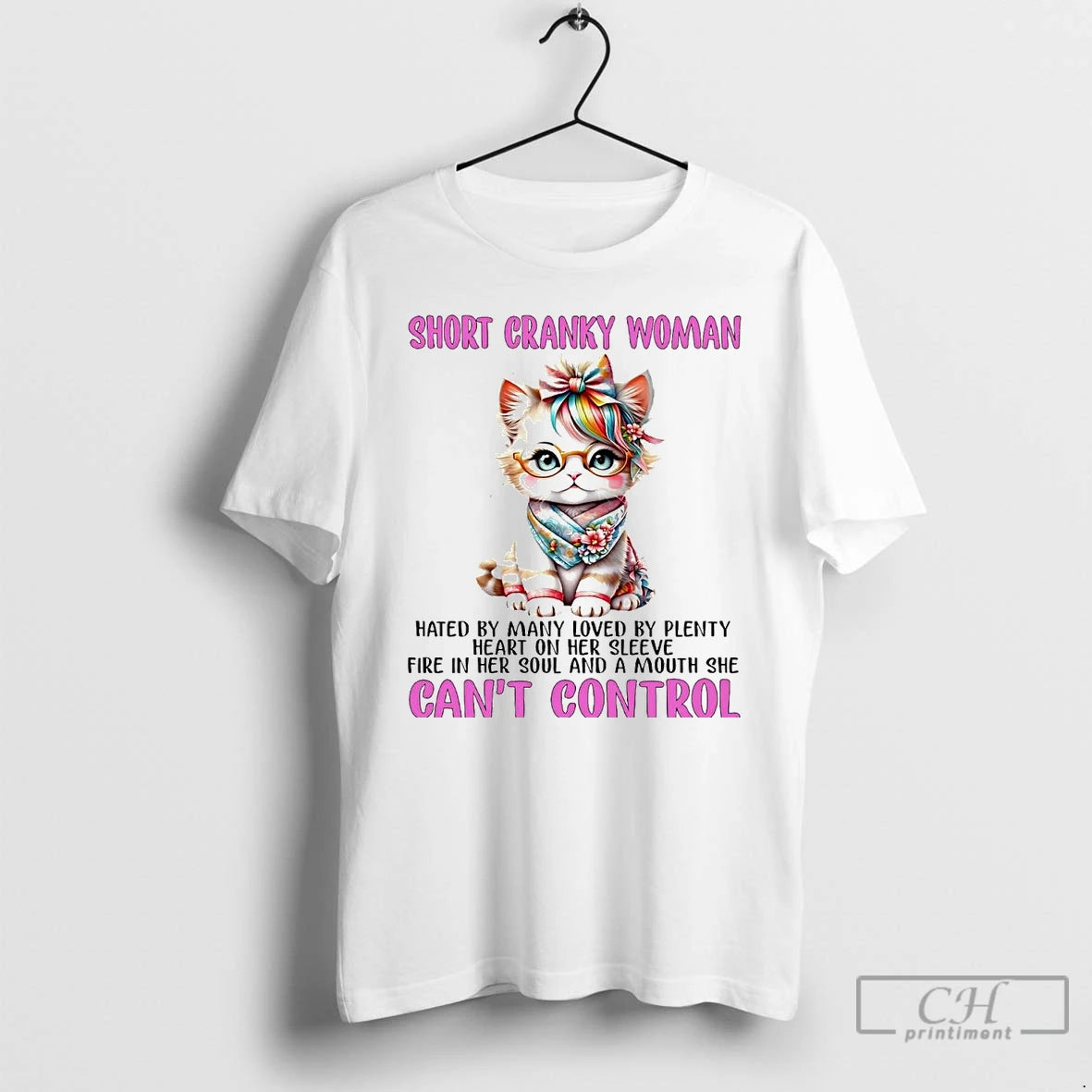 Classic Cat Short Cranky Woman Fire In Her Soul And A Mouth She Cant Control T-Shirts, Hoodie, Sweatshirt | InkRitualCo.com