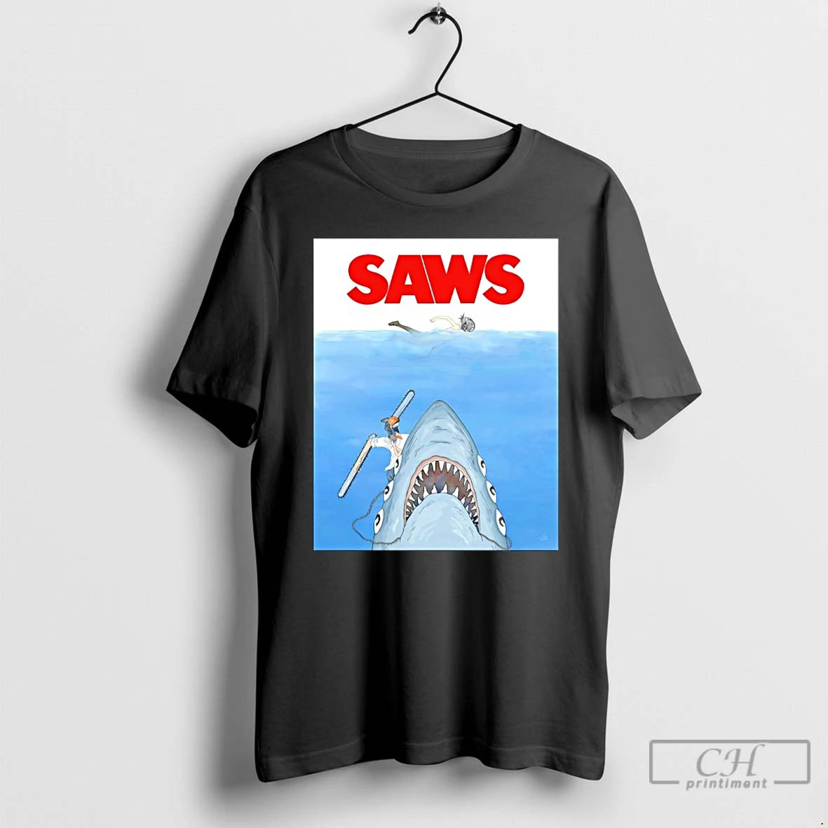 Classic Chainsaw Man Jaws Parody T-Shirts, Hoodie, Sweatshirt | InkRitualCo.com