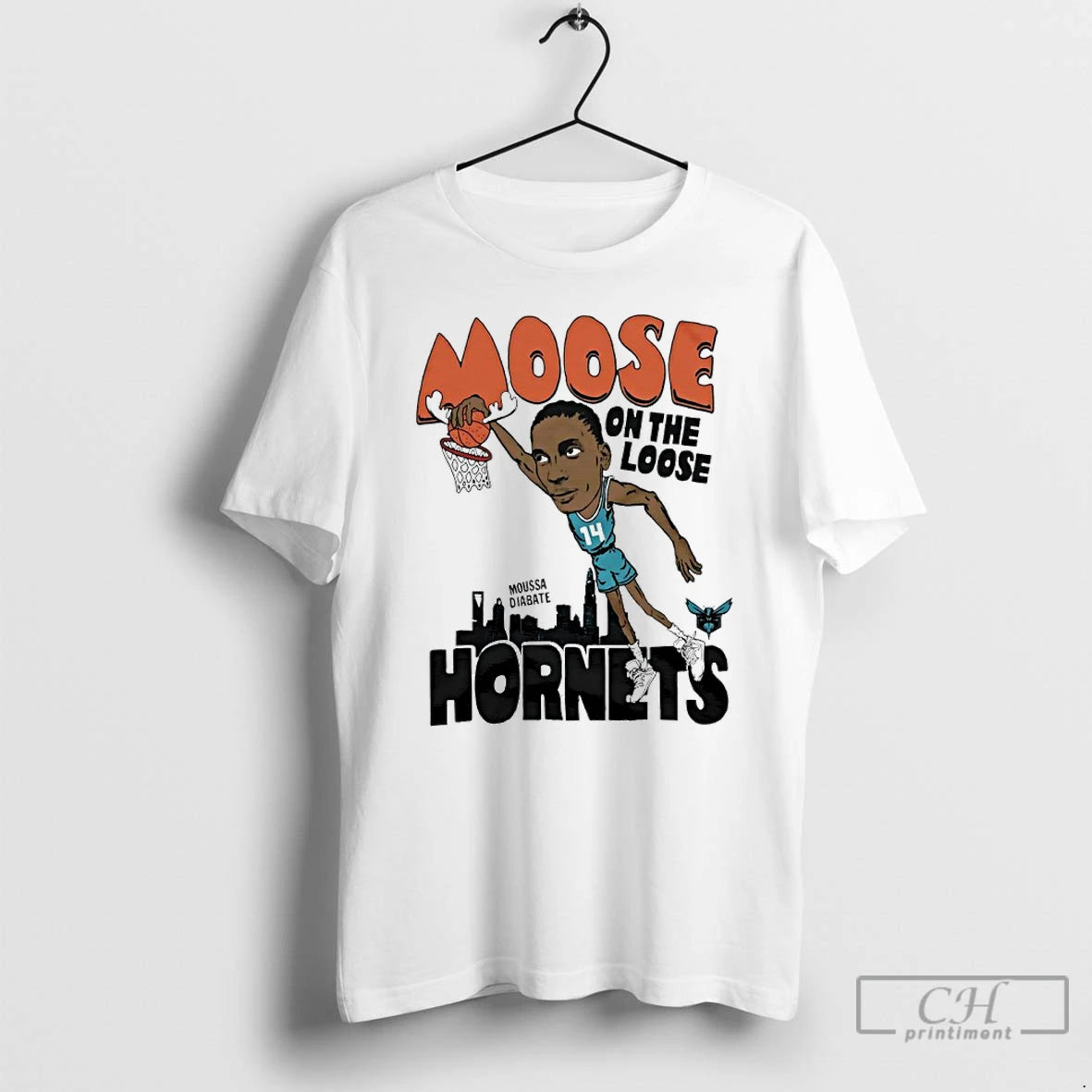 Classic Charlotte Hornets Moussa Diabate Moose On The Loose T-Shirts, Hoodie, Sweatshirt | InkRitualCo.com
