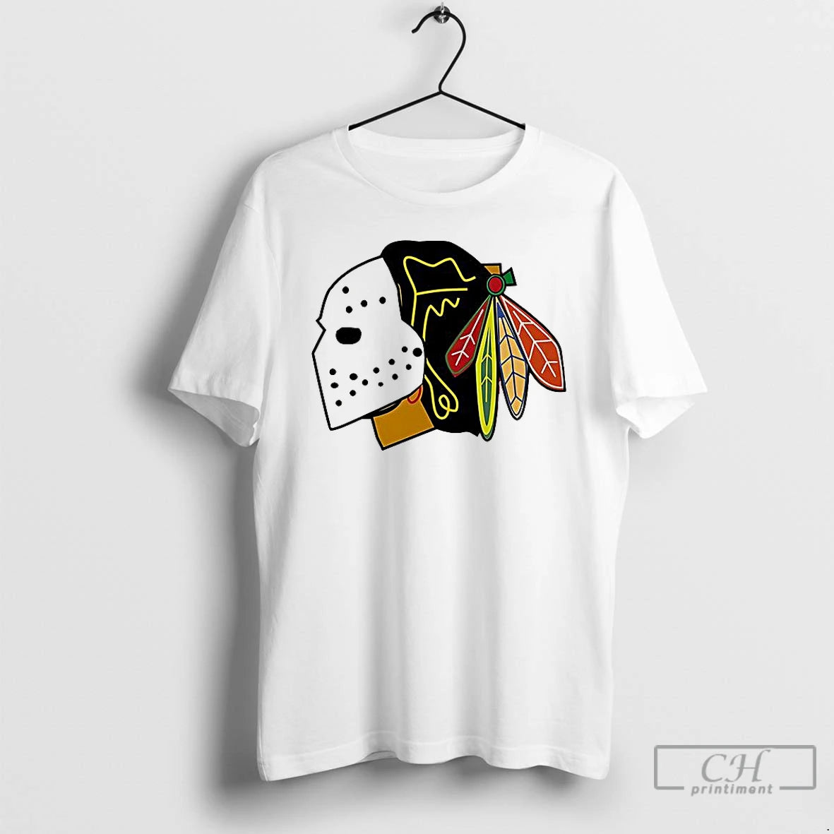 Classic Chicago Blackhawks Hockey Mask Color T Shirts Hoodie, Sweatshirt | InkRitualCo.com