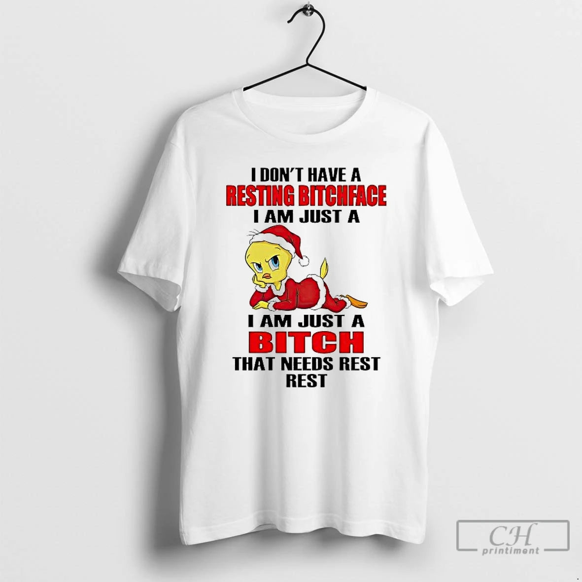 Classic Chicken I Dont Have A Resting Bitchface I Am Just A Bitch Christmas T-Shirts, Hoodie, Sweatshirt | InkRitualCo.com