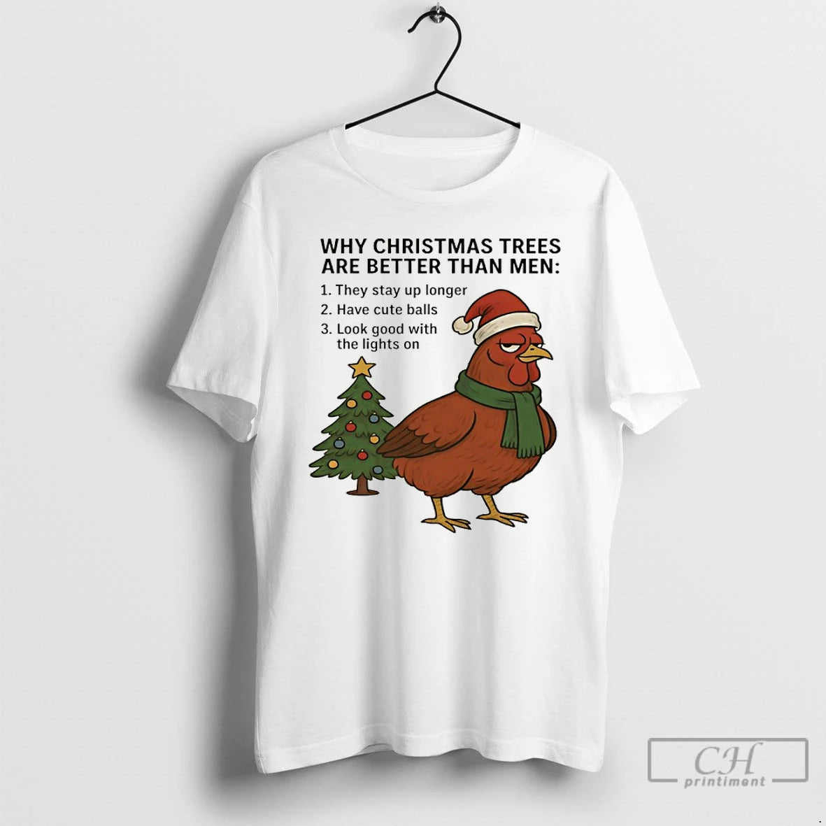 Classic Chicken Santa Why Christmas Tree Are Better Than Men T-Shirts, Hoodie, Sweatshirt | InkRitualCo.com