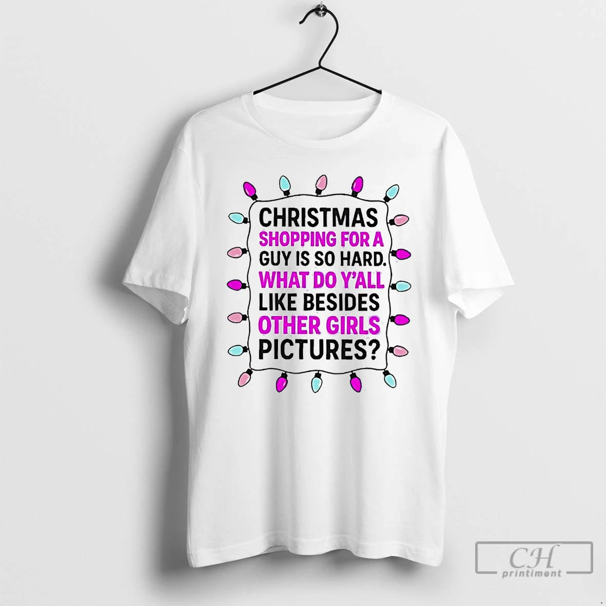 Classic Christmas Shopping For A Guy Is So Hard What Do Yall Christmas T Shirts Hoodie, Sweatshirt | InkRitualCo.com