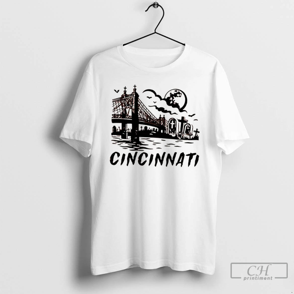 Classic Cincinnati Downtown Spooky Halloween T Shirts Hoodie, Sweatshirt | InkRitualCo.com