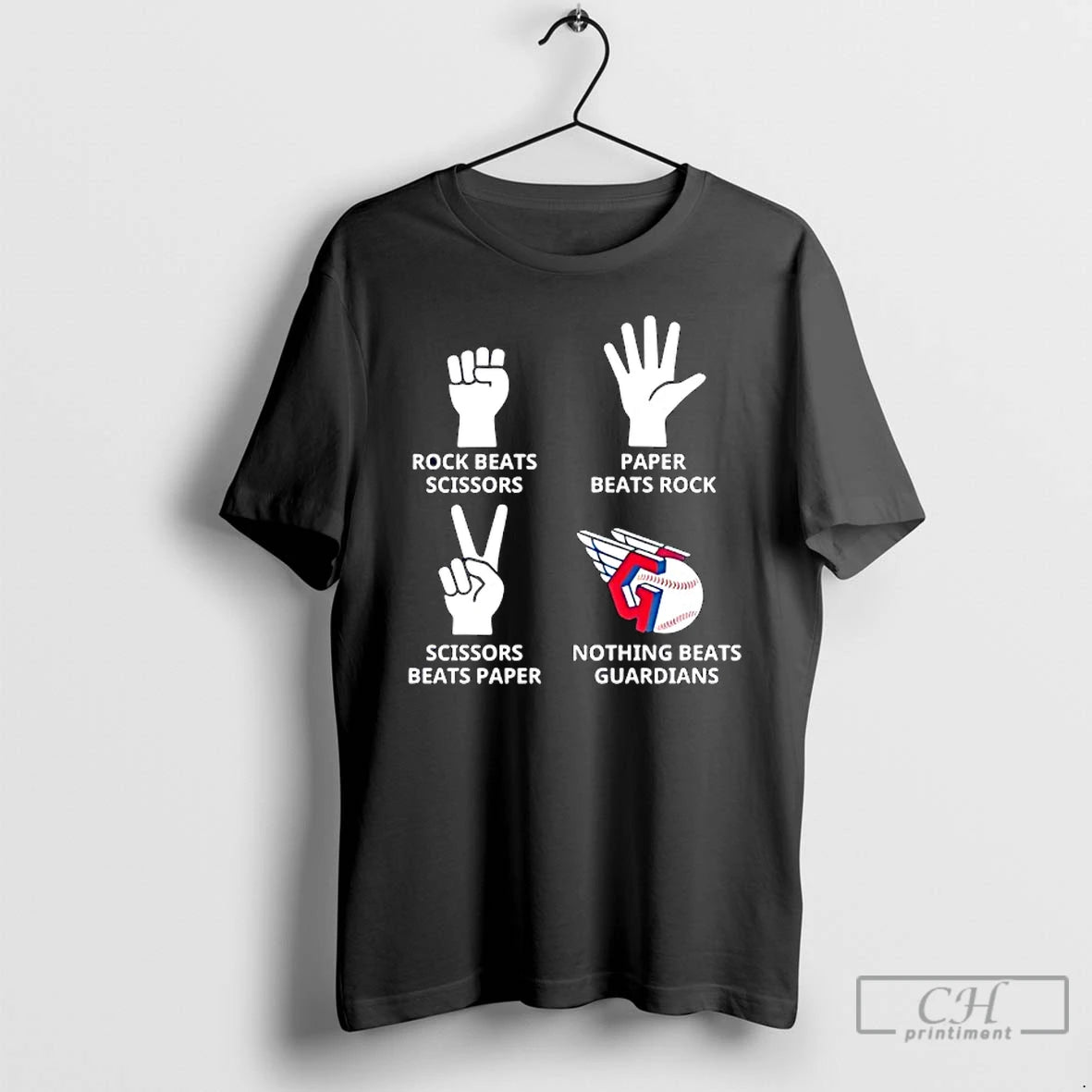 Classic Cleveland Guardians Nothing Beats Rock Beats Scissors Paper Beats Rock Scissors Beats Paper T-Shirts, Hoodie,...