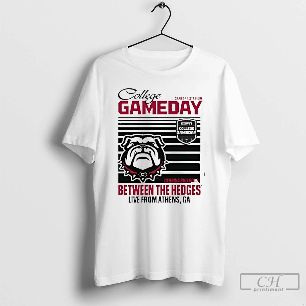 Classic College Gameday 2025 Georgia Bulldogs Between The Hedges T Shirts Hoodie, Sweatshirt | InkRitualCo.com