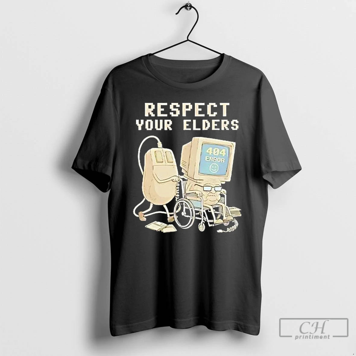 Classic Computer Tech 404 Error Hilarious Respect Your Elders T-Shirts, Hoodie, Sweatshirt | InkRitualCo.com