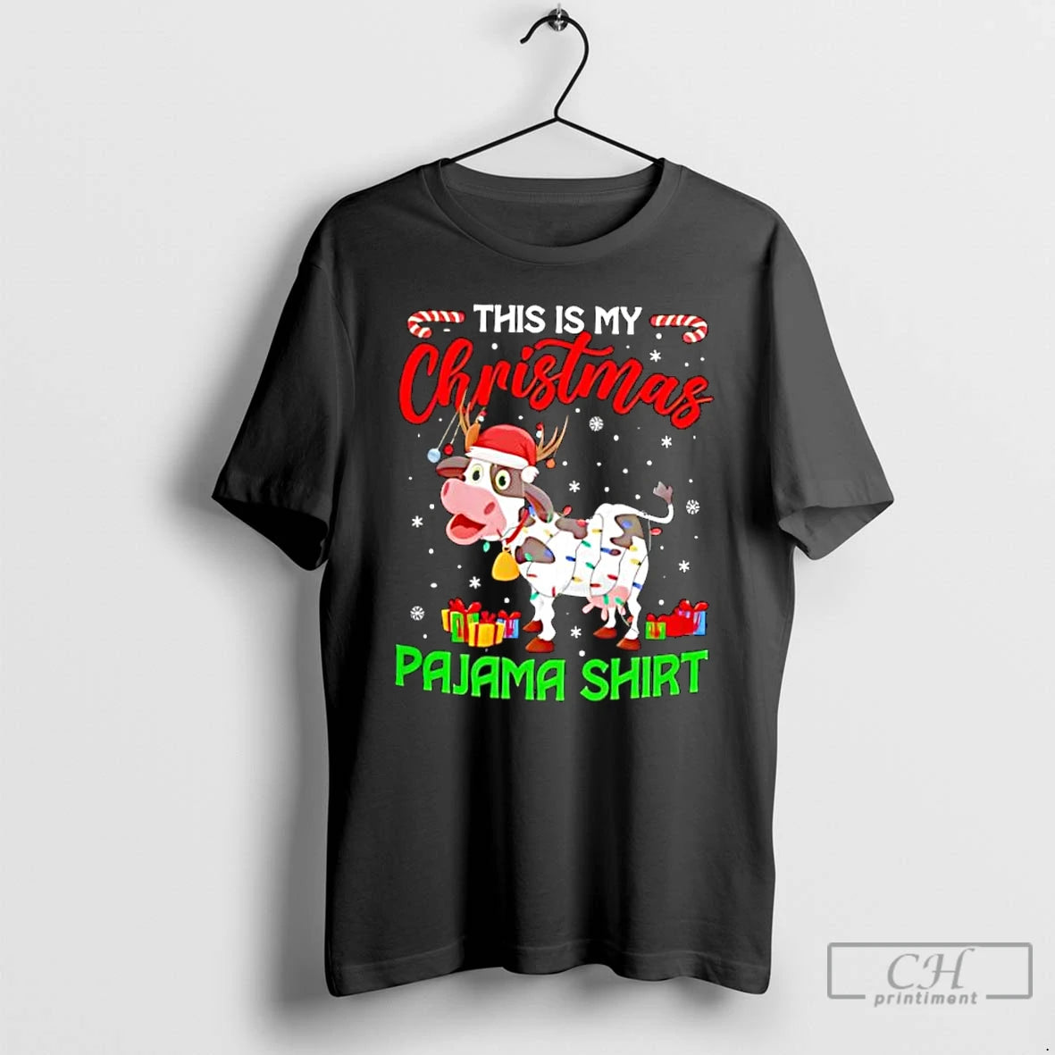 Classic Cow This Is My Christmas Pajama T-Shirts, Hoodie, Sweatshirt | InkRitualCo.com