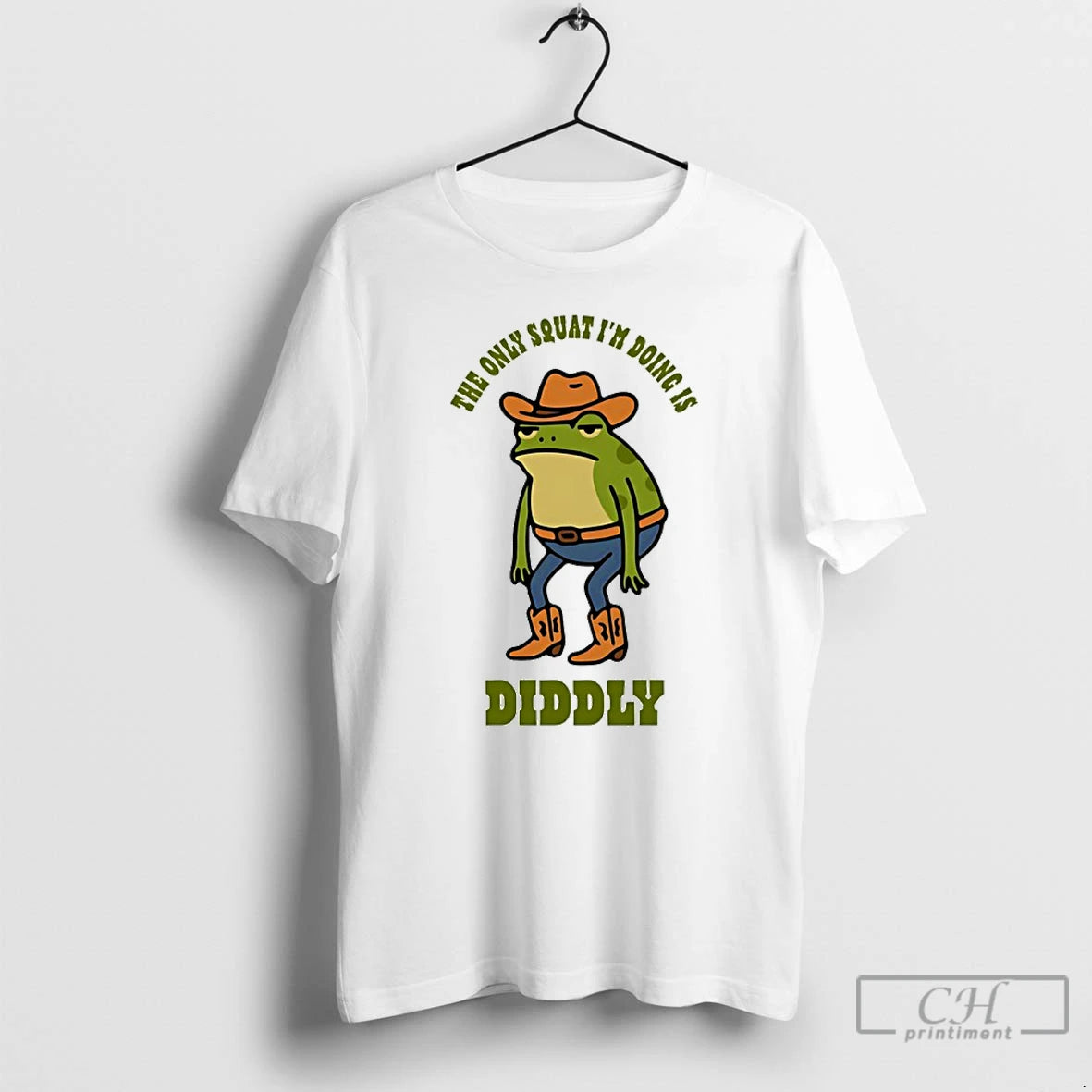 Classic Cowboy Frog The Only Squat Im Doing Is Diddly T-Shirts, Hoodie, Sweatshirt | InkRitualCo.com