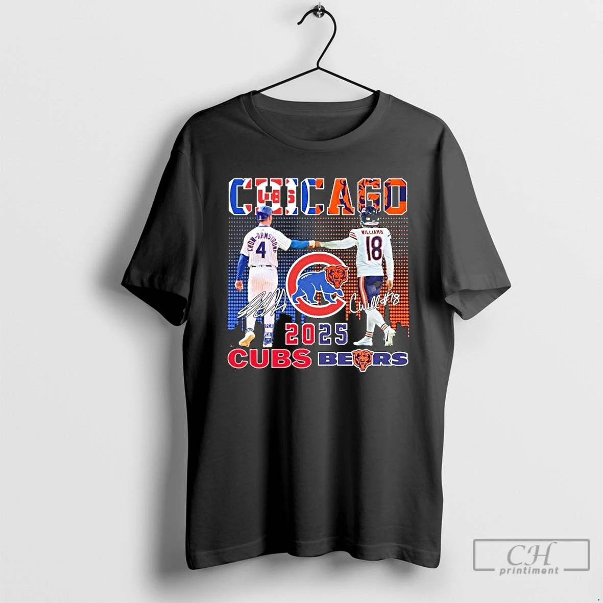 Classic Cubs Pete Crow Armstrong And Bears Caleb Williams 2025 T Shirts Hoodie, Sweatshirt | InkRitualCo.com