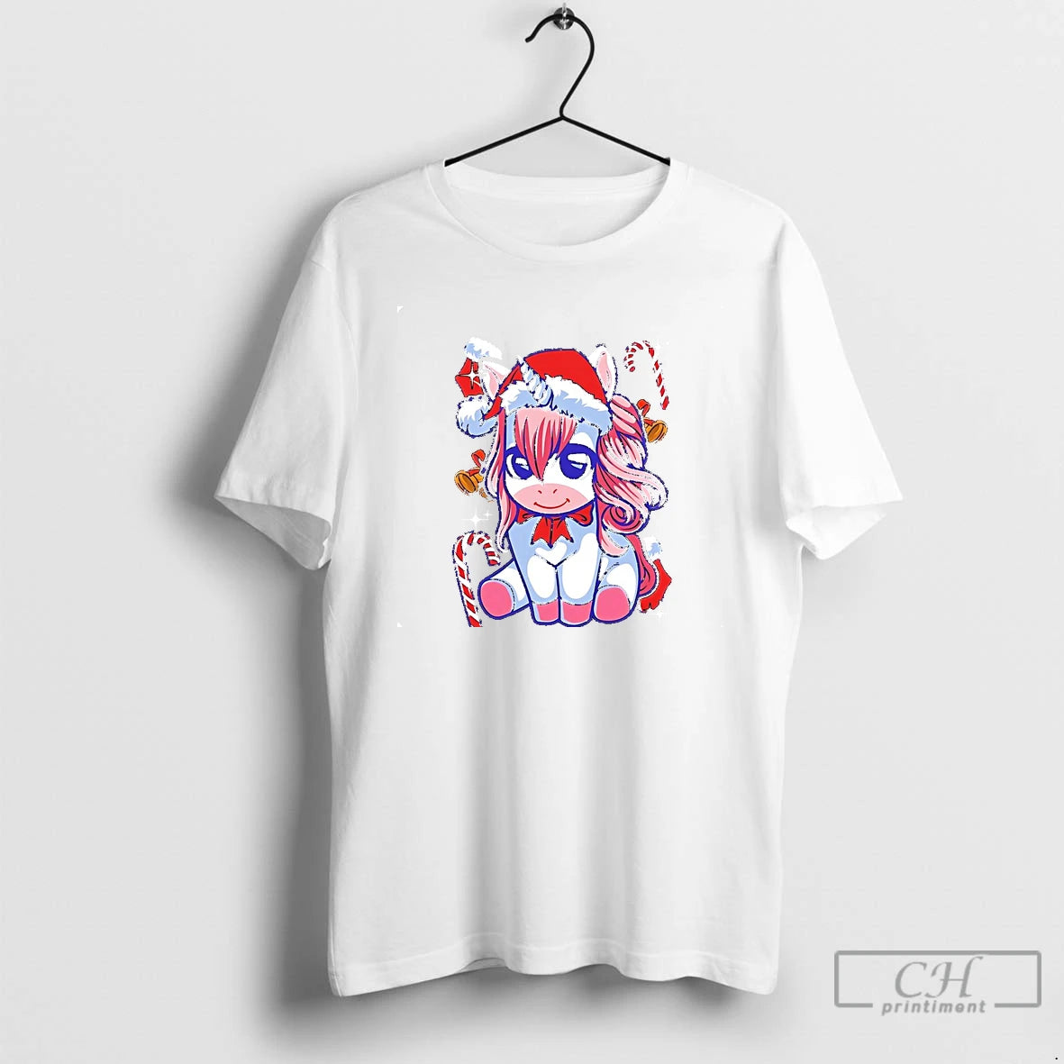 Classic Cute Unicorn Candy Cane Christmas T Shirts Hoodie, Sweatshirt | InkRitualCo.com