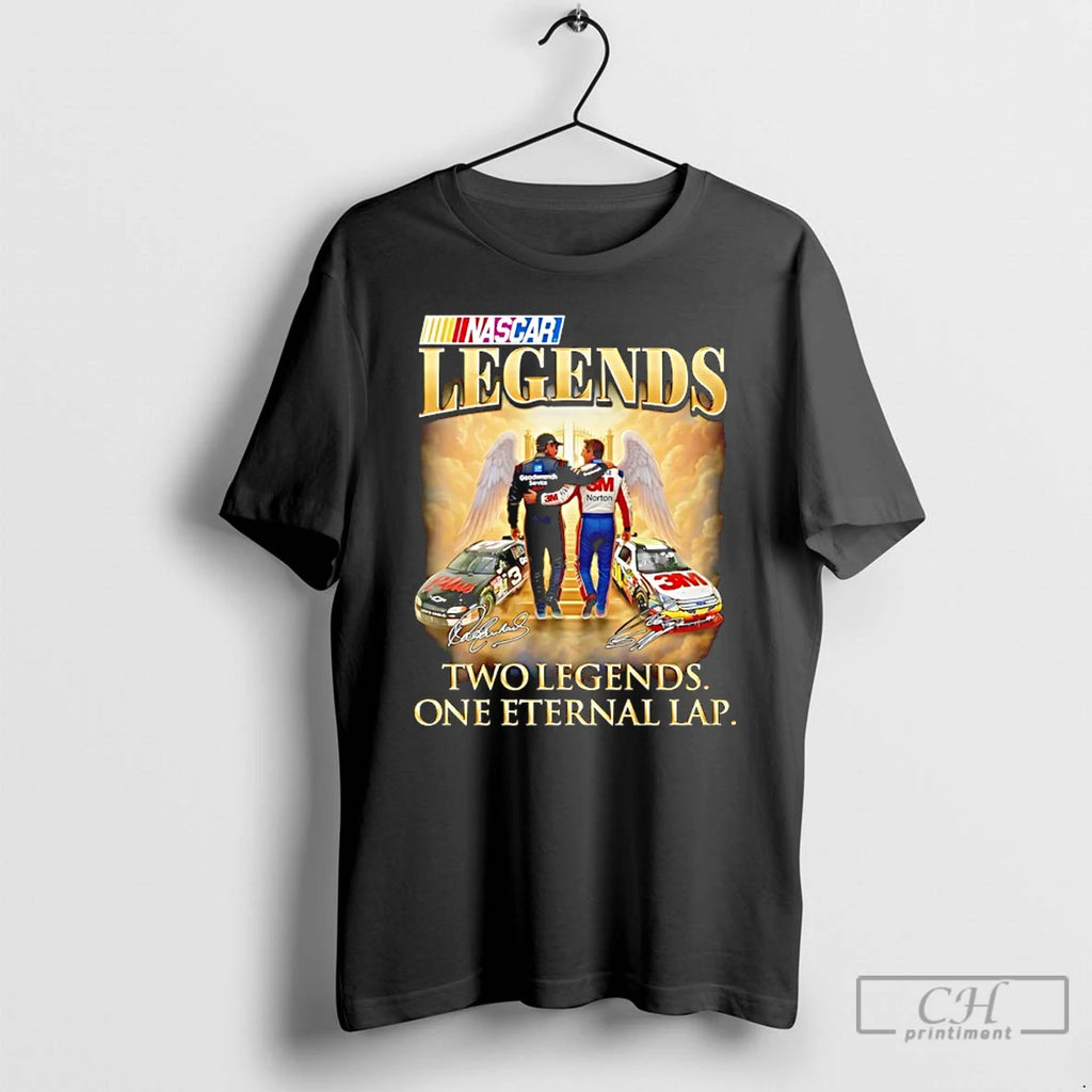 Classic Dale Earnhardt And Greg Biffle Nascar Legends Two Legends One Eternal Lap T Shirts Hoodie, Sweatshirt