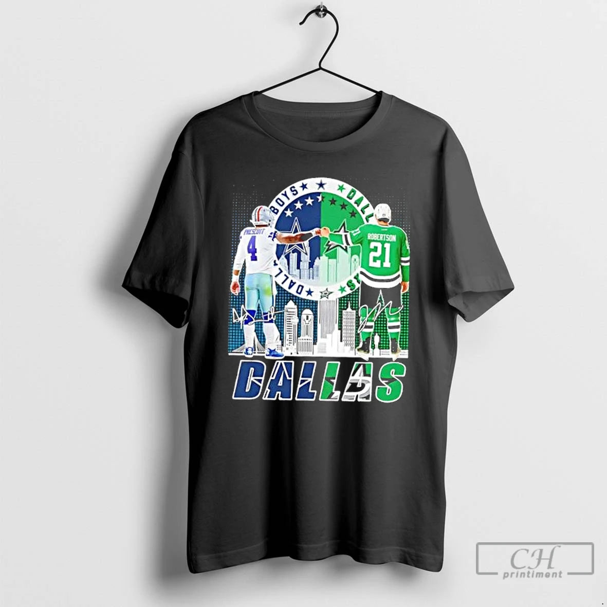 Classic Dallas City Sports Prescott Cowboys X Robertson Stars Skyline T-Shirts, Hoodie, Sweatshirt | InkRitualCo.com