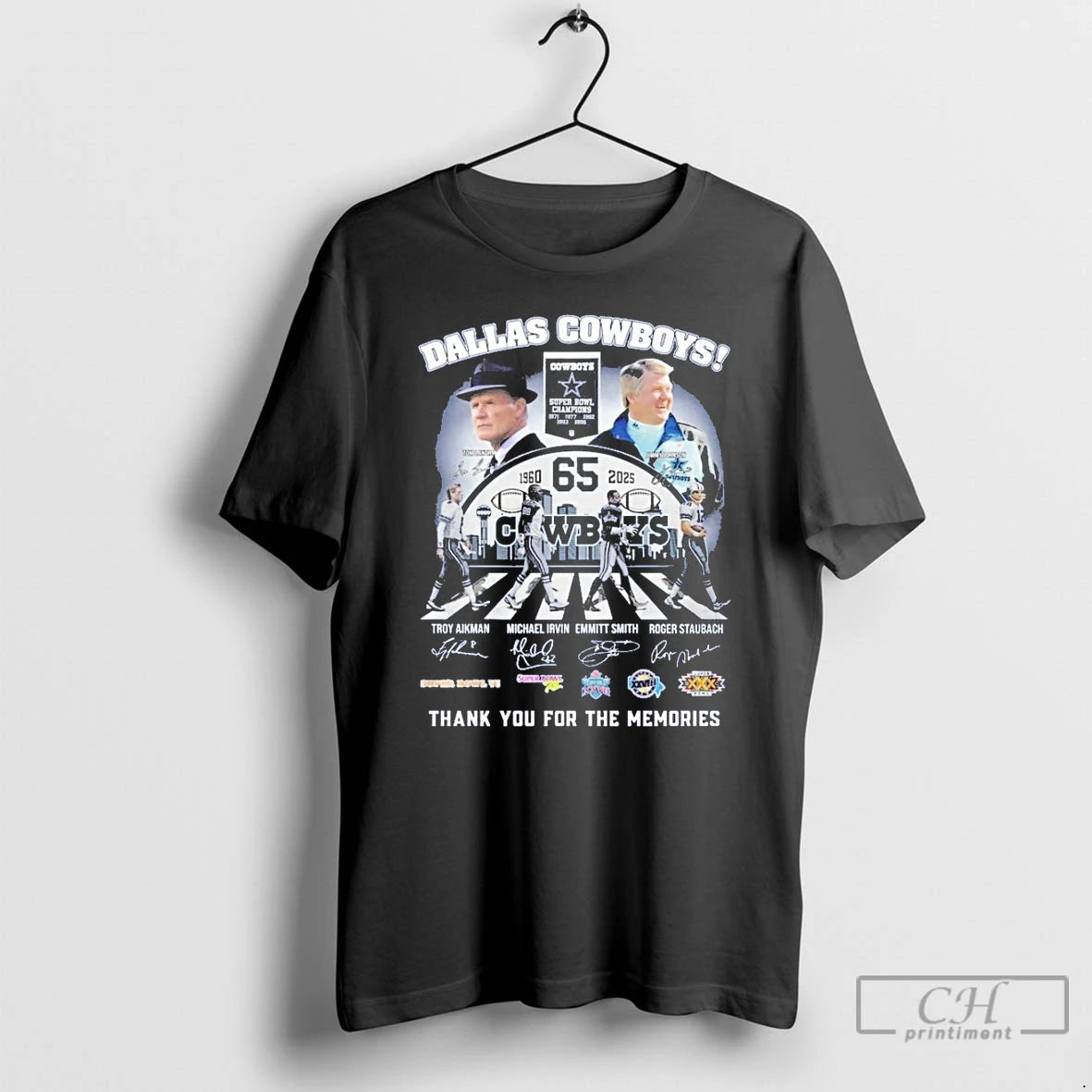 Classic Dallas Cowboys Thank You For The Memories Aikman Irvin Smith Staubach T Shirts Sweater Hoodie, Sweatshirt
