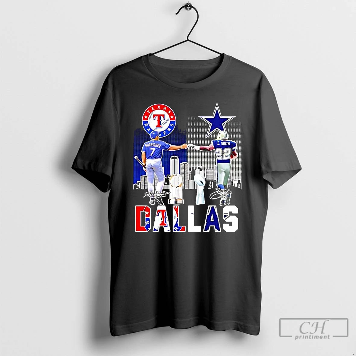 Classic Dallas Sports Teams Texas Rangers Dallas Cowboys Players Signatures T-Shirts, Hoodie, Sweatshirt | InkRitualCo.com