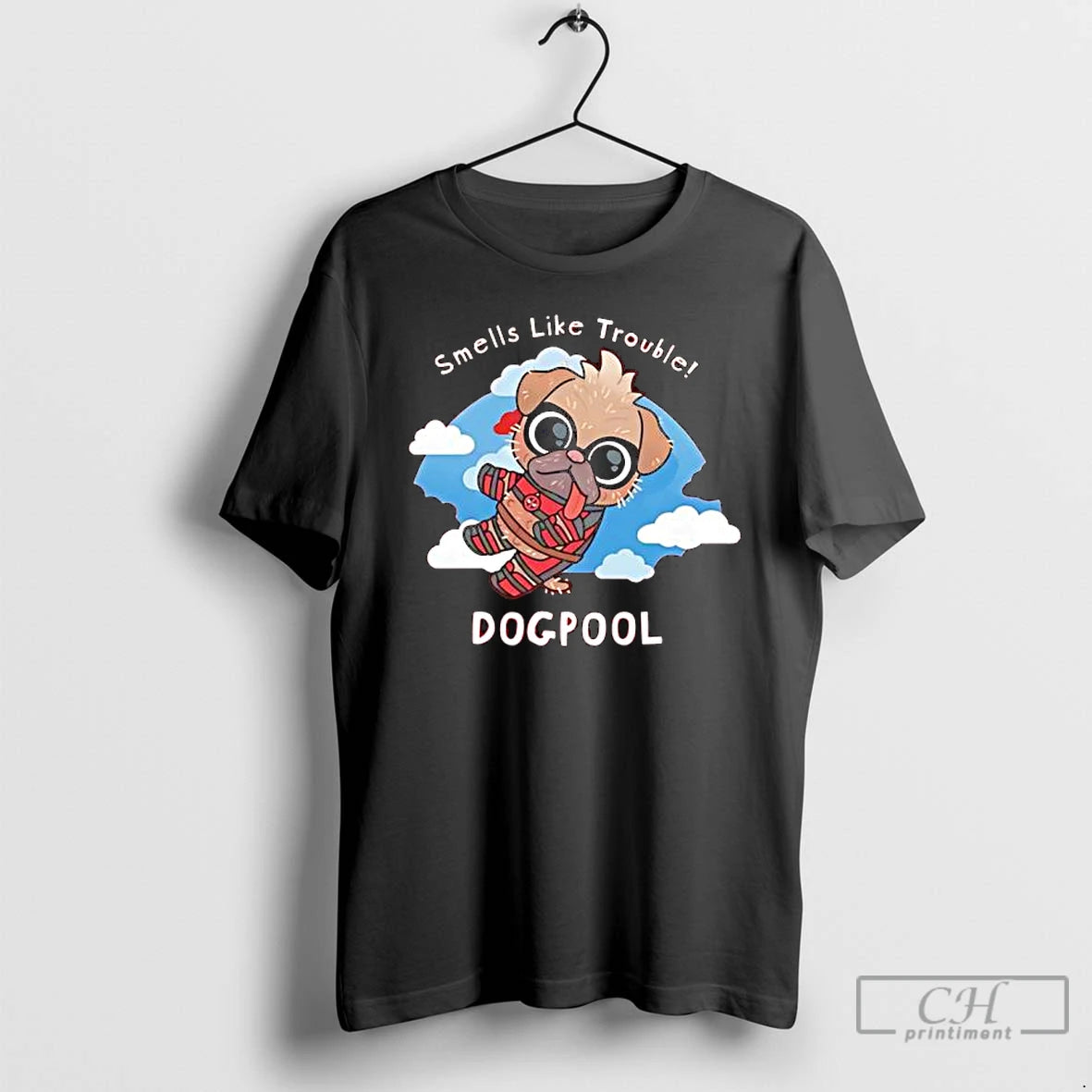 Classic Deadpool Smells Like Trouble Dogpool Graphic T-Shirts, Hoodie, Sweatshirt | InkRitualCo.com