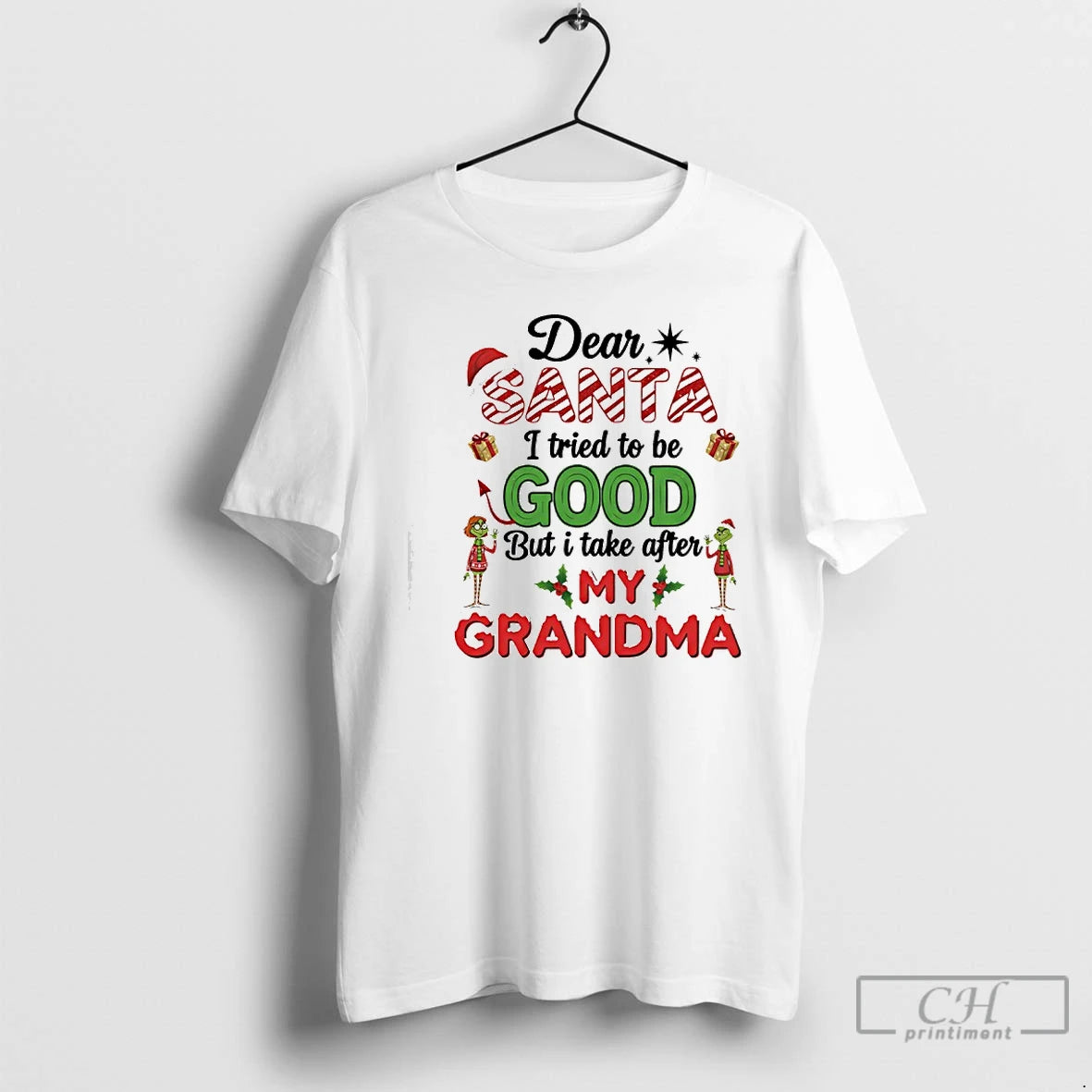Classic Dear Santa I Tried To Be Good But I Take After My Grandma Christmas T-Shirts, Hoodie, Sweatshirt | InkRitualCo.com
