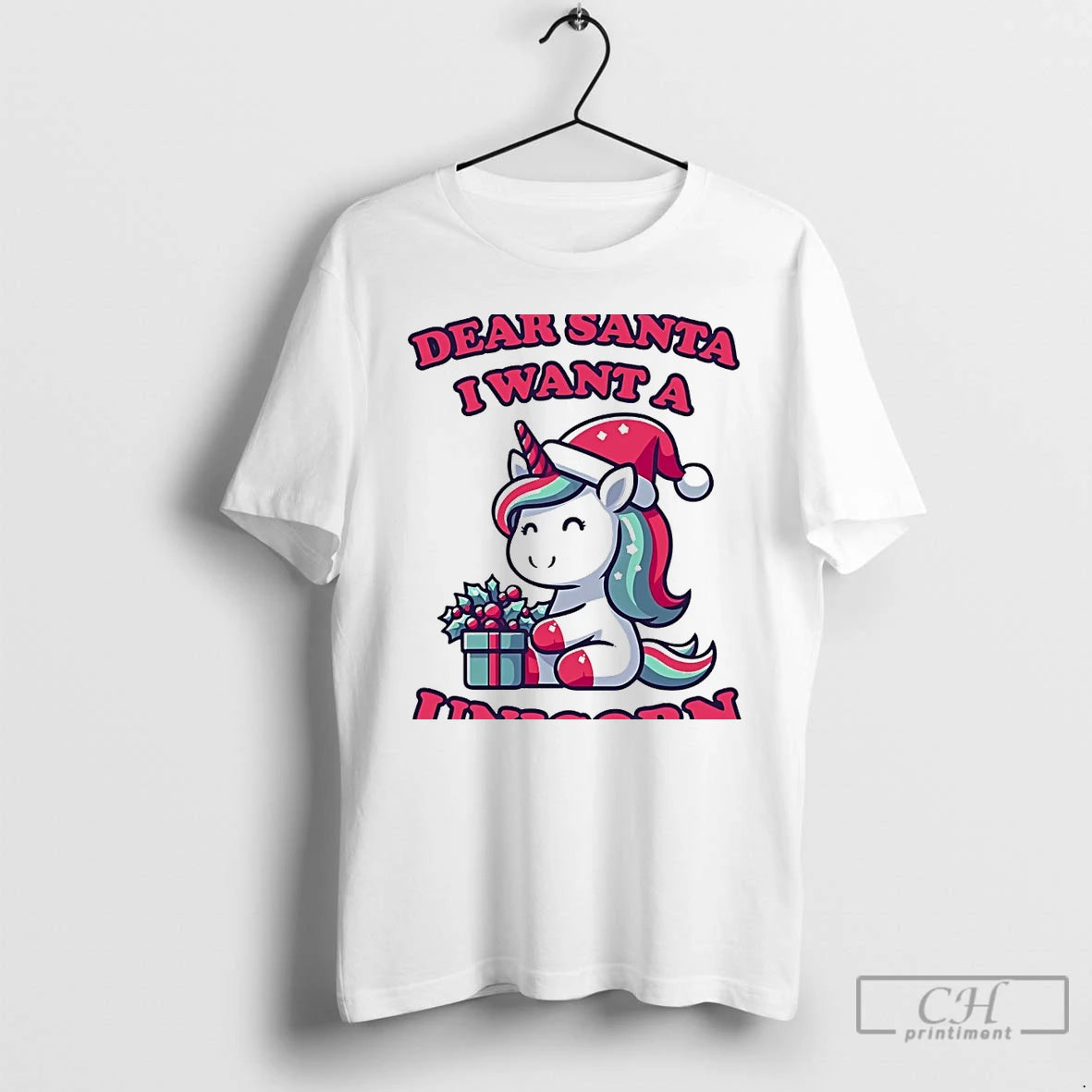 Classic Dearsanta I Want A Unicorn Christmas Gift White T Shirts Hoodie, Sweatshirt | InkRitualCo.com