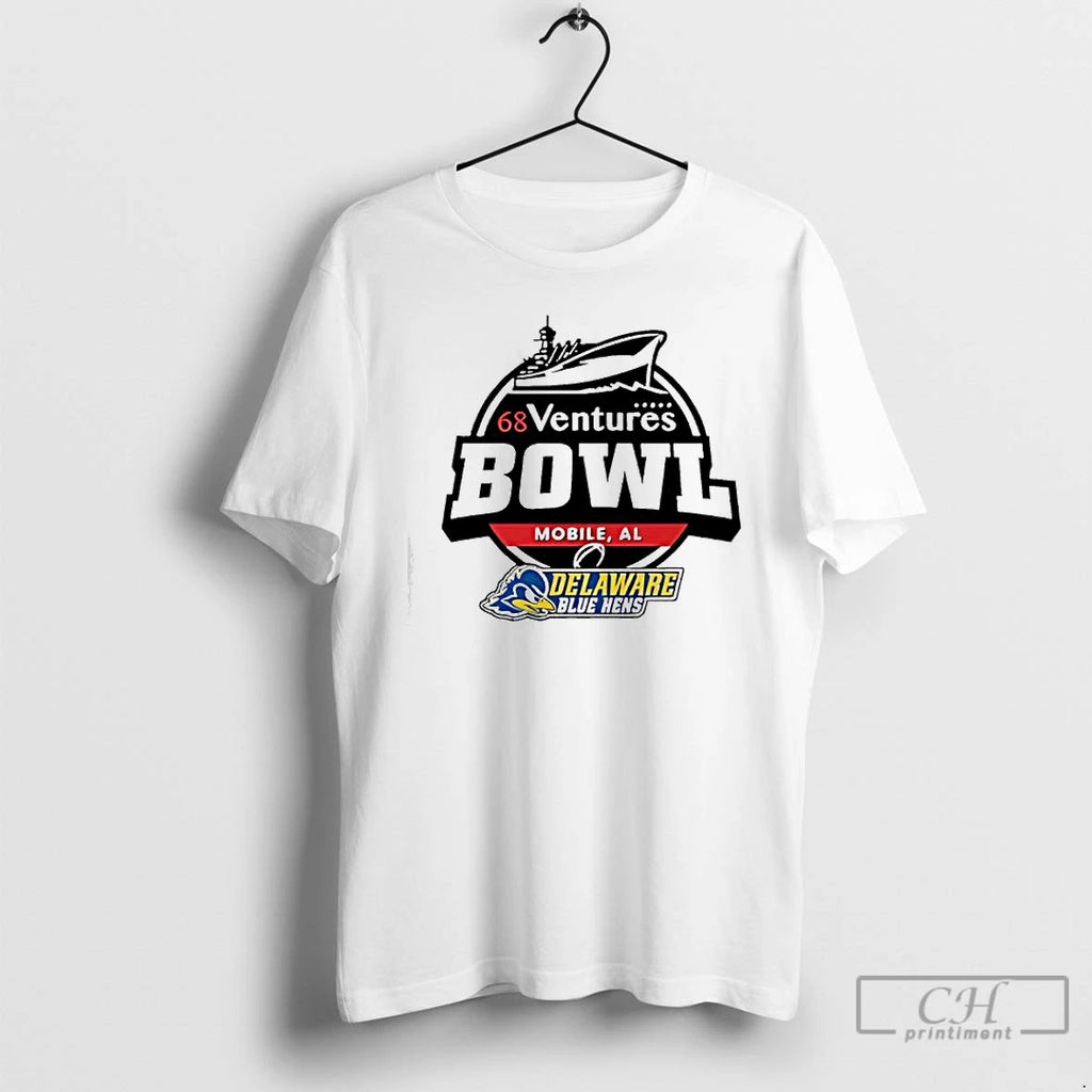 Classic Delaware Blue Hens 68 Ventures Bowl Mobile Al Logo T-Shirts, Hoodie, Sweatshirt | InkRitualCo.com