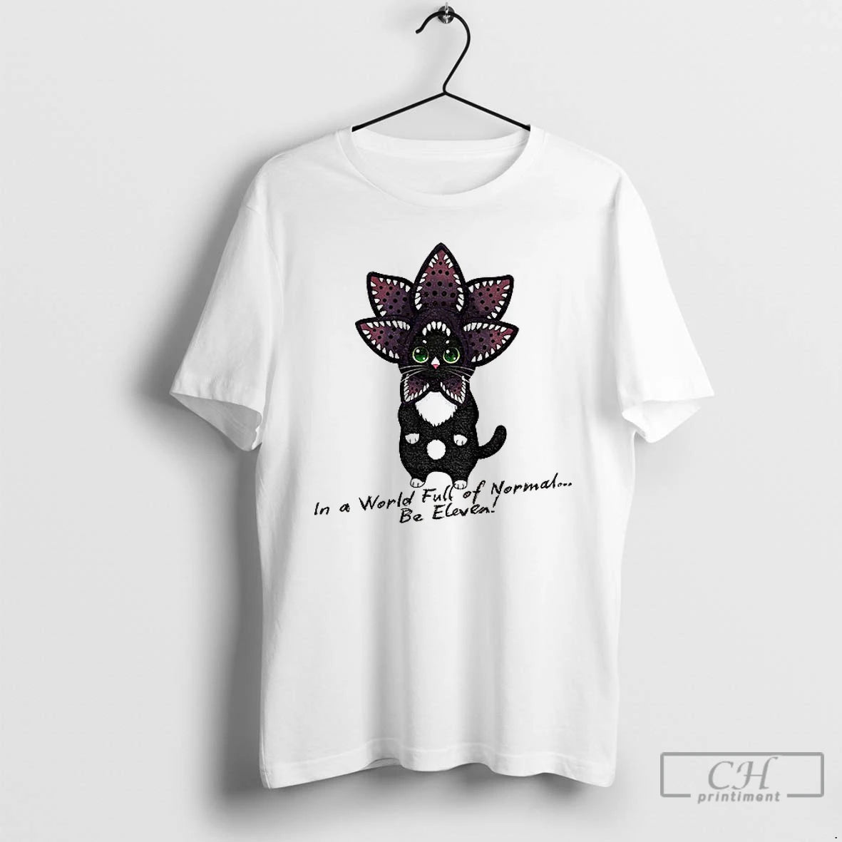 Classic Demogorgon Cat In A World Full Of Normal Be Eleven Cartoon T Shirts Sweater Hoodie, Sweatshirt | InkRitualCo.com