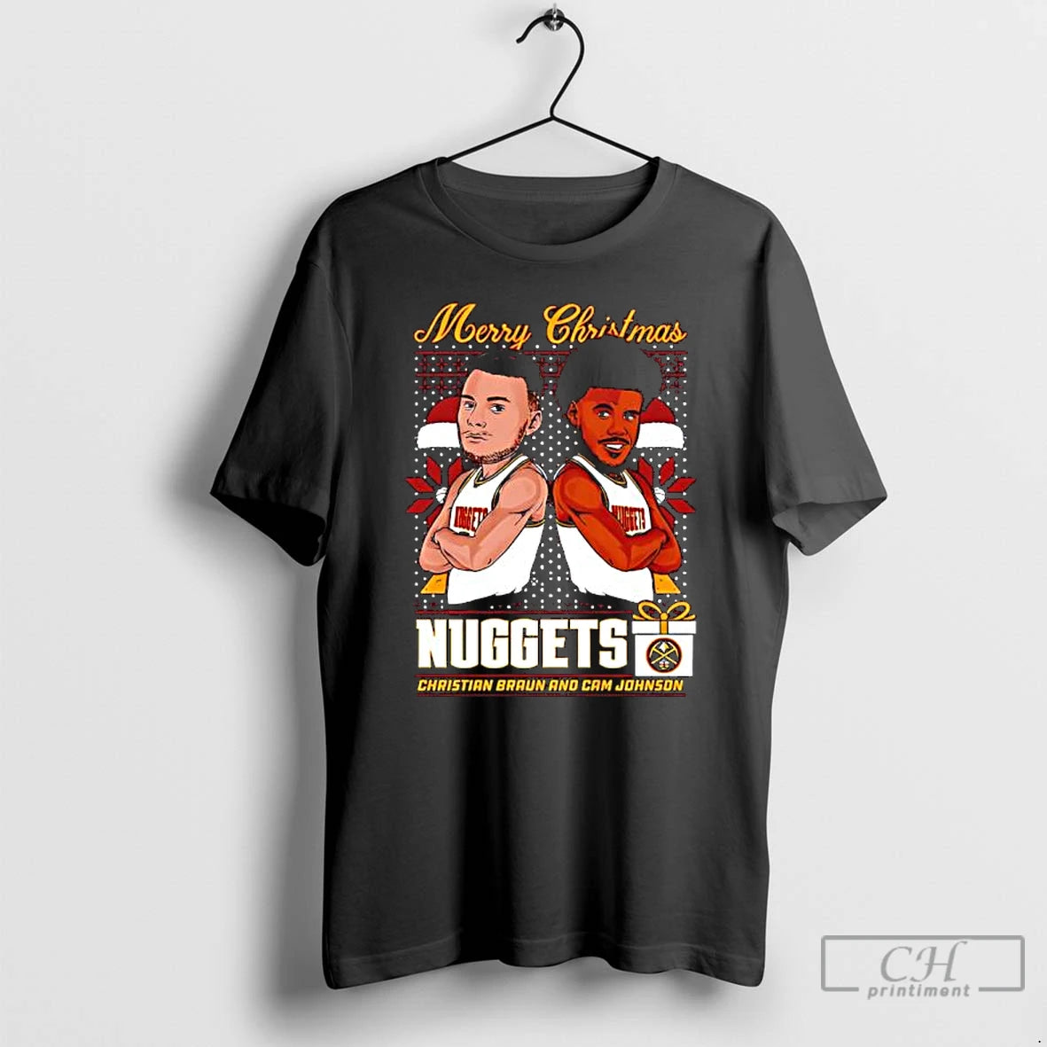 Classic Denver Nuggets Christmas Braun Johnson Graphic T-Shirts, Hoodie, Sweatshirt | InkRitualCo.com