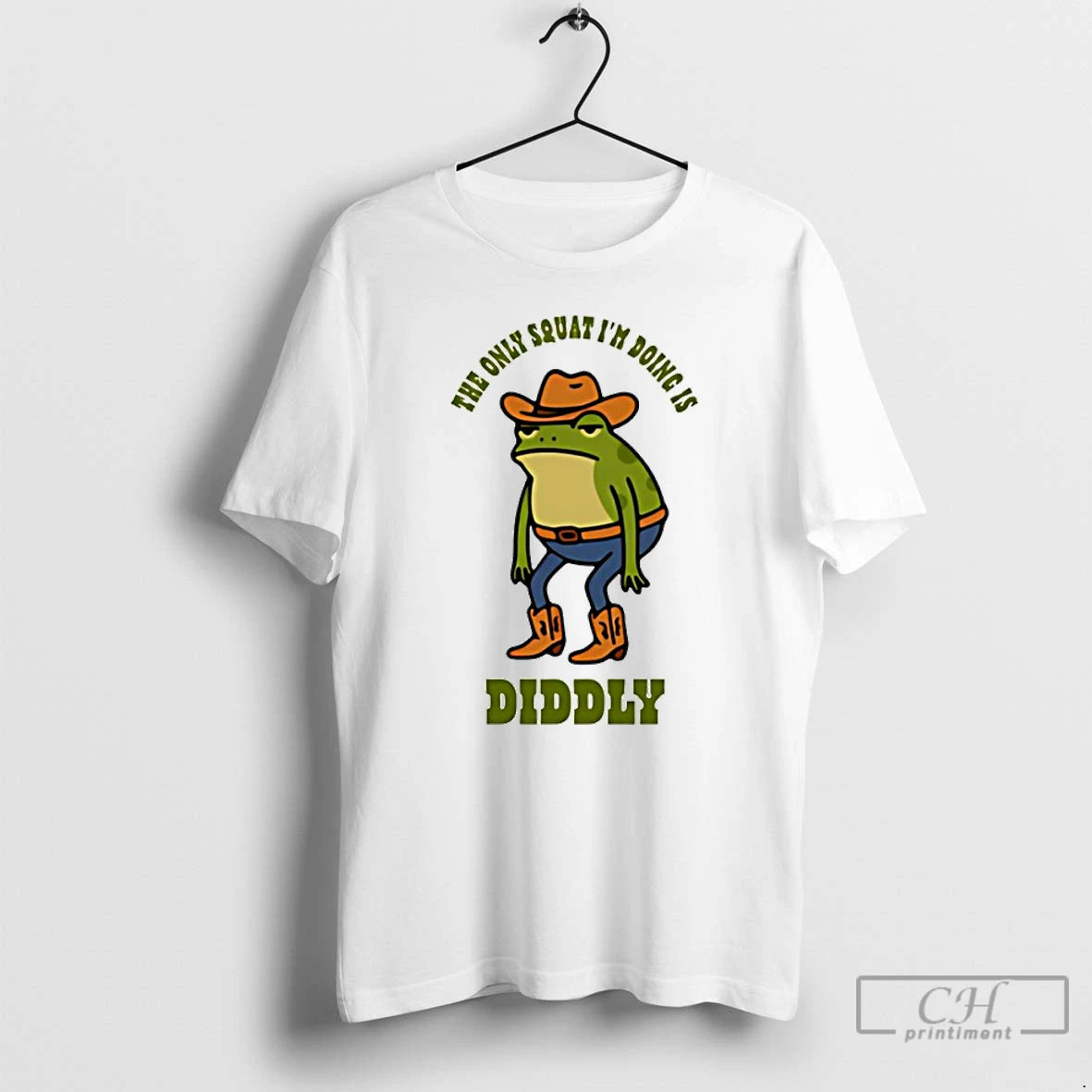 Classic Diddly The Only Squat Im Doing Is Diddly Frog T-Shirts, Hoodie, Sweatshirt | InkRitualCo.com