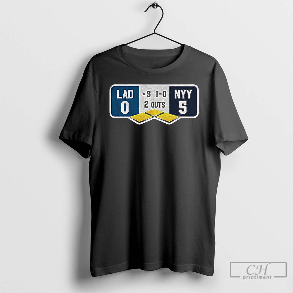 Classic Dodgers Yankees World Series Top Of The Fifth Lad 0 5 Nyy T Shirts Hoodie, Sweatshirt | InkRitualCo.com