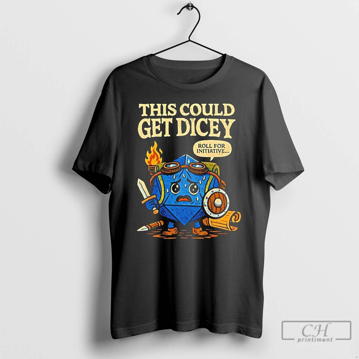 Classic Dungeons And Dragons This Could Get Dicey Roll For Intiative T-Shirts, Hoodie, Sweatshirt | InkRitualCo.com