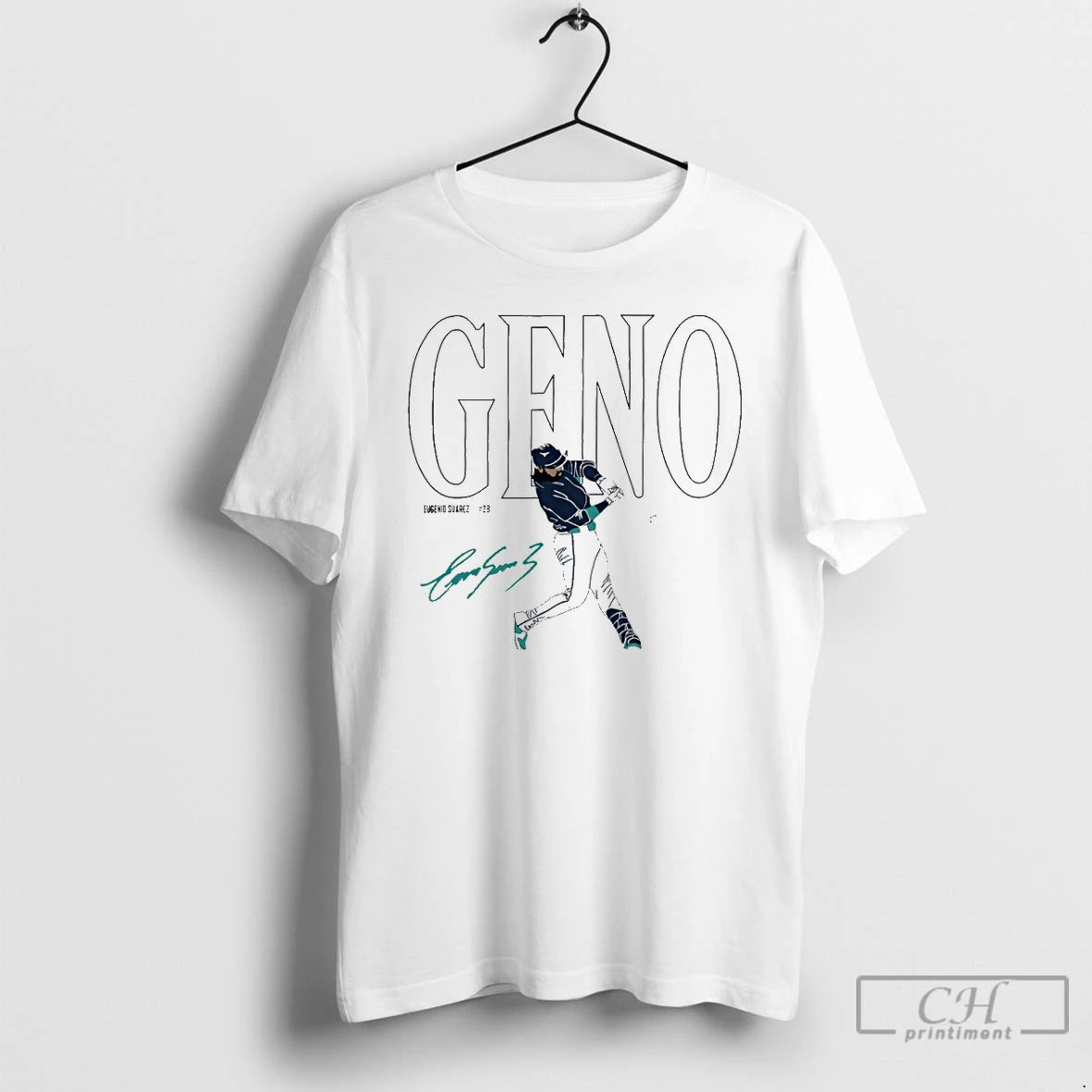 Classic Eugenio Suarez 28 Seattle Mariners Geno Signature T Shirts Hoodie, Sweatshirt | InkRitualCo.com