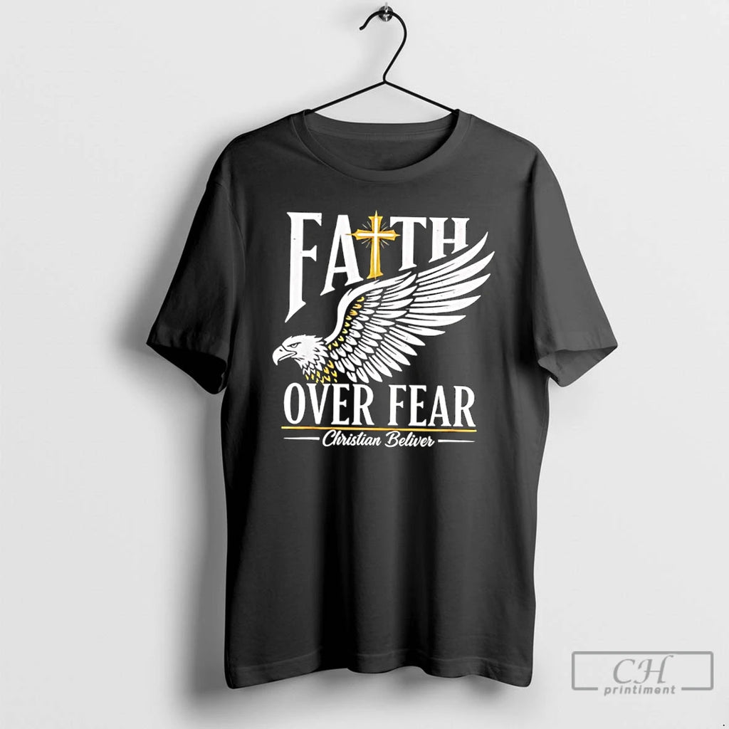 Classic Faith Over Fear Christian Believer Inspirational Graphic T-Shirts, Hoodie, Sweatshirt | InkRitualCo.com